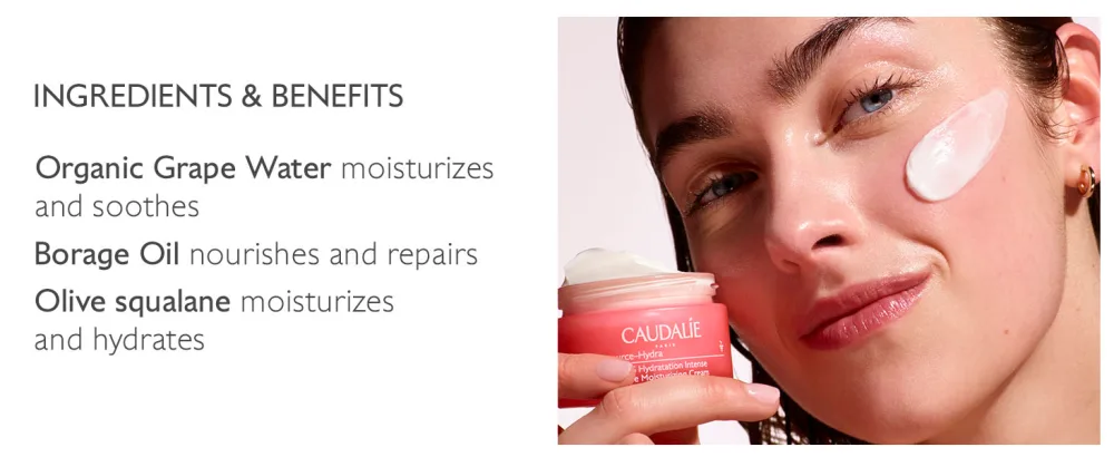 Caudalie Vinosource S.O.S Intense Hydration Moisturizer 1.7 Fl Oz (Pack of 1) - Vinosource intense cream