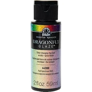 FolkArt Dragonfly Glaze Multi-Surface Watercolor Paint  2 Fl Oz (Pack of 1)  Full Spectrum - Dragonfly Glaze