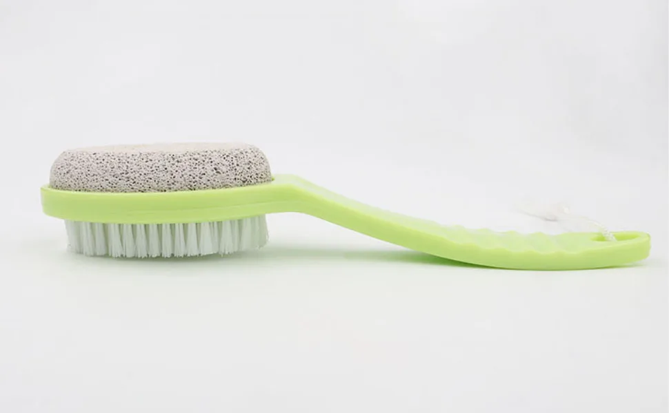 Foot Stone Brush Exfoliating Brush Shower Foot Srubber with Pumice(1 Green) 1 Count (Pack of 1) 1pcs Green - foot file callus remover