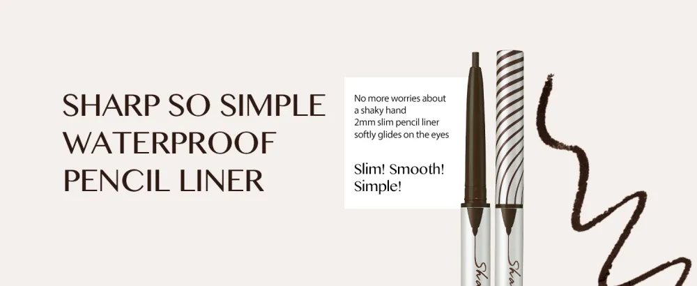 CLIO Sharp So Simple Waterproof Pencil Eye Liner  Micro Precision Tip (2mm)  Twist Up  Self-Sharpening  Long Lasting  Smudge-Resistant  High-Intensity Color  Ultra-Smooth (01 Black) 01 BLACK 1 Count (Pack of 1) - point1