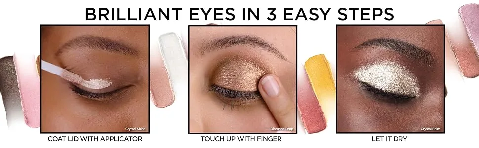 L'Or al Paris Brilliant Eyes Shimmer Liquid Eye Shadow Makeup  Diamond Drop  0.1 oz. Diamond Deep 0.1 Fl Oz (Pack of 1) - best shimmer liquid eye shadow long lasting