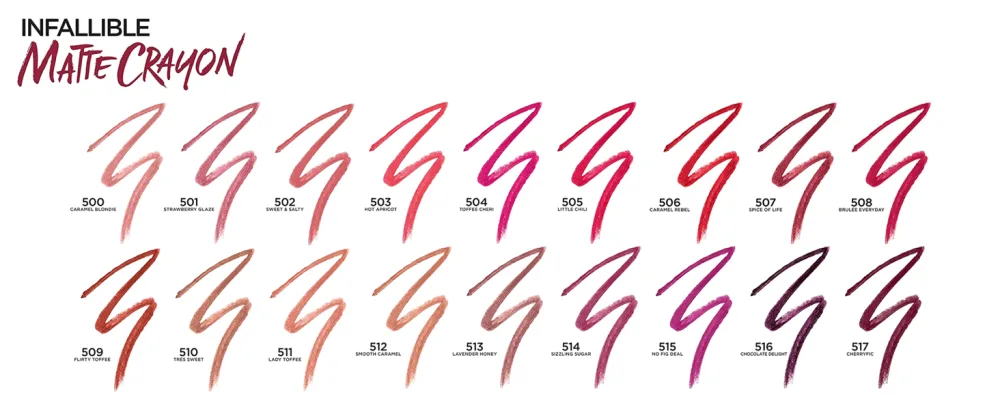 L'Oreal Paris Infallible Matte Lip Crayon  Lavender Honey (Packaging May Vary) Lavendar Honey 1 Count (Pack of 1) - matte finish lip crayon, matte finish lipstick, how to apply matte lipstick, matte red lip color