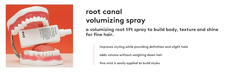 EVO Root Canal Volumizing Spray - Texture Boost Supports Roots Natural Thickening Lightweight Hair Styling Spray 1.7 Fl Oz (Pack of 1) - root canal