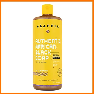 Alaffia Authentic African Black Soap (Wild Lavender  32 Fl Oz) Wild Lavender 32 Fl Oz (Pack of 1) - bgfh