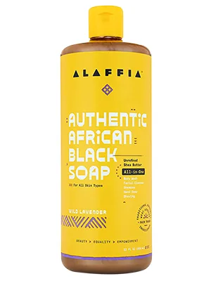 Alaffia Authentic African Black Soap (Wild Lavender  32 Fl Oz) Wild Lavender 32 Fl Oz (Pack of 1) - sadsad