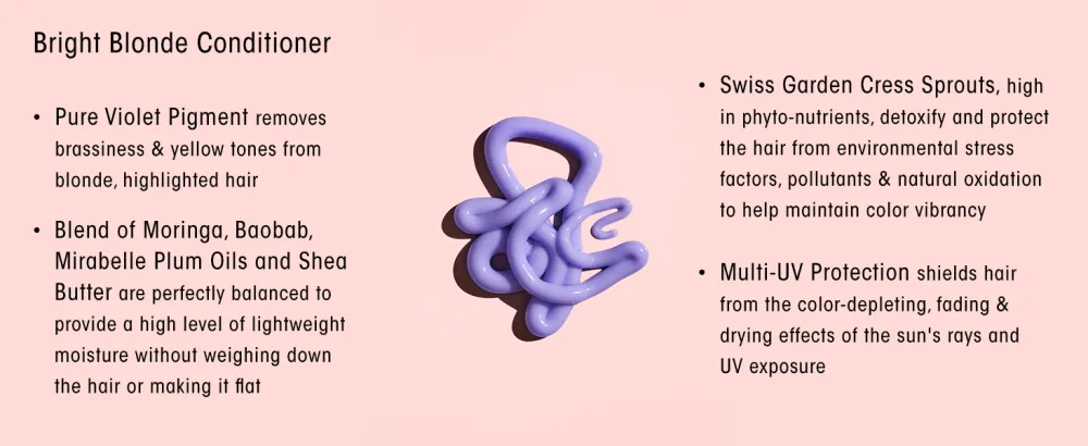 Oribe Bright Blonde Conditioner for Beautiful Color 6.8 Fl Oz (Pack of 1) - purple conditioner