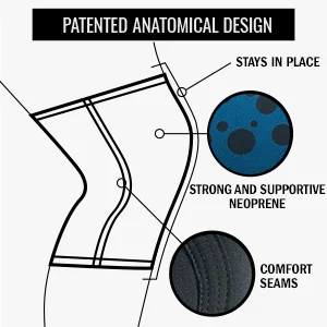 Rehband Rx Knee Support - 7mm - Carbon Black - Large - 1 Sleeve Large (Pack of 1) Carbon Black - knee support