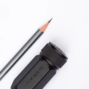 Blackwing One-Step Long Point Sharpener  German Steel Blade  Creates Sharp Long Curved Point  Easy to Use  Black  Pack of 1 - One-Step Sharpener Point