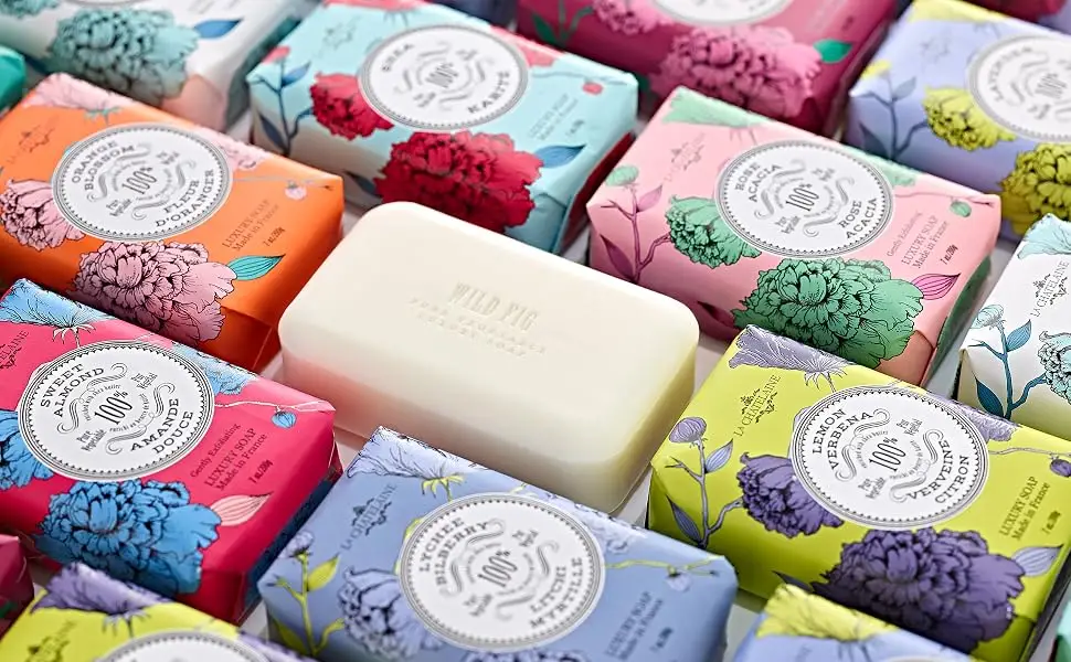 La Chatelaine Luxury Bar Soap | Natural Shea Formula (Orange Blossom  7 oz) Orange 7 Ounce (Pack of 1) - crabtree & evelyn, soap sets, gift, body soap, pure soap, phthalate free, cleanse, hand wash