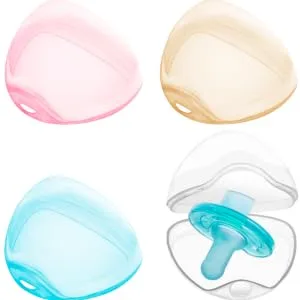 LANEYLI Pacifier Case Pacifier Holder Case Pacifier Clip Binky Holder Case Pacifier Box Pacifier Accessories 2 Pack Pink 2 Count (Pack of 1) Pink - product information 2