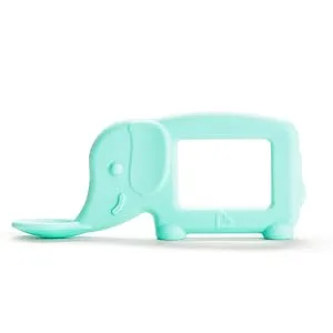 Munchkin  The Baby Toon  Silicone Teether Spoon  Elephant  Mint (As Seen On Shark Tank) 1 Count (Pack of 1) Elephant - baby toon shark tank spoon teether