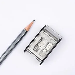 Blackwing Two-Step Long Point Pencil Sharpener  Grey  German Steel Blades  Creates Sharp Long Pencil Point  Pack of 1 - Two-Step Sharpener