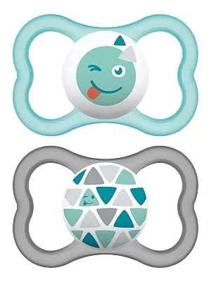 MAM Air Baby Pacifier  for Sensitive Skin  Sterilizer Case Unisex  16+ Months (Pack of 2) 2 Count (Pack of 1) Unisex 2 Pack - mam pacifier