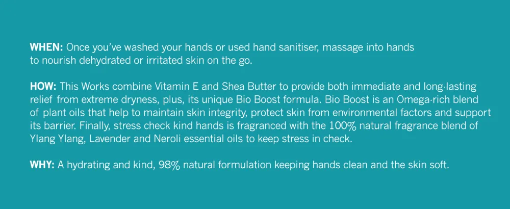 THISWORKS this works Stress Check Kind Hands  Hand Cream for Dry Sensitive Skin 75ml 2.50 Fl Oz (Pack of 1) - stress check kind hands