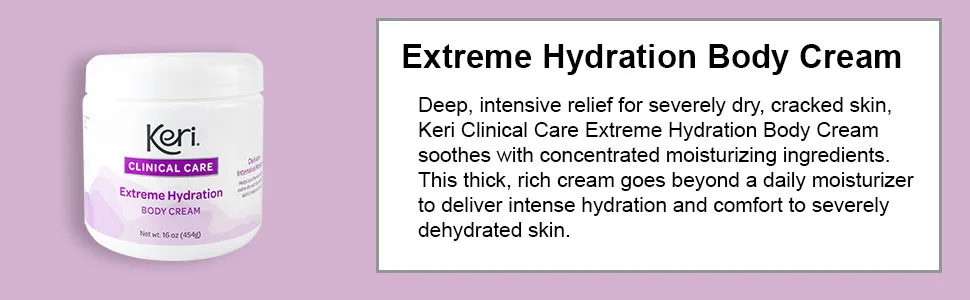 Keri Clinical Care Extreme Hydration Body Cream  16 Oz Extreme Hydration Body Cream 1 Pound (Pack of 1) - Deep, intensive relief for severely dry, cracked skin.