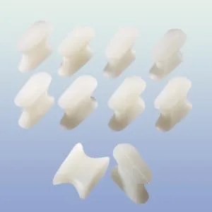 PrimeMed Flexible Gel Toe Spacers   1/4 Thick Gel Separator for Overlapping Toes (10 Pack) 10 Count (Pack of 1) - 10 toe spacers