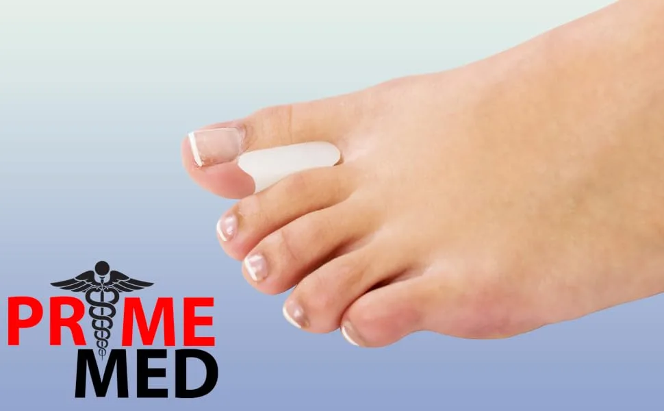 PrimeMed Flexible Gel Toe Spacers   1/4 Thick Gel Separator for Overlapping Toes (10 Pack) 10 Count (Pack of 1) - toe spacer between toes