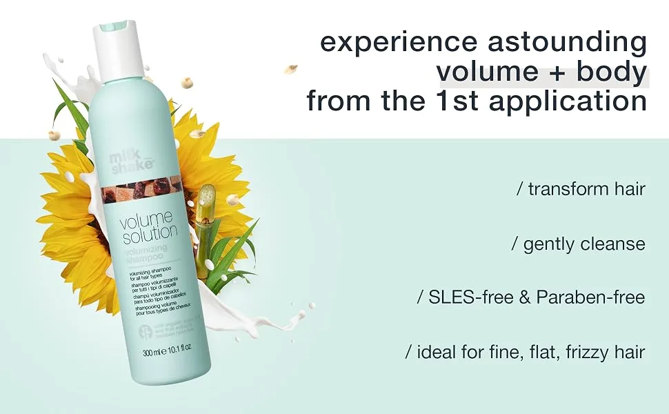 milk_shake Volumizing Shampoo for Thin Hair - Thickening Volume Shampoo for Fine Hair 10.1 Fl Oz (Pack of 1) - Shampoo and conditioner set thickening volumizing volume for fine hair milk oplex women shampoos