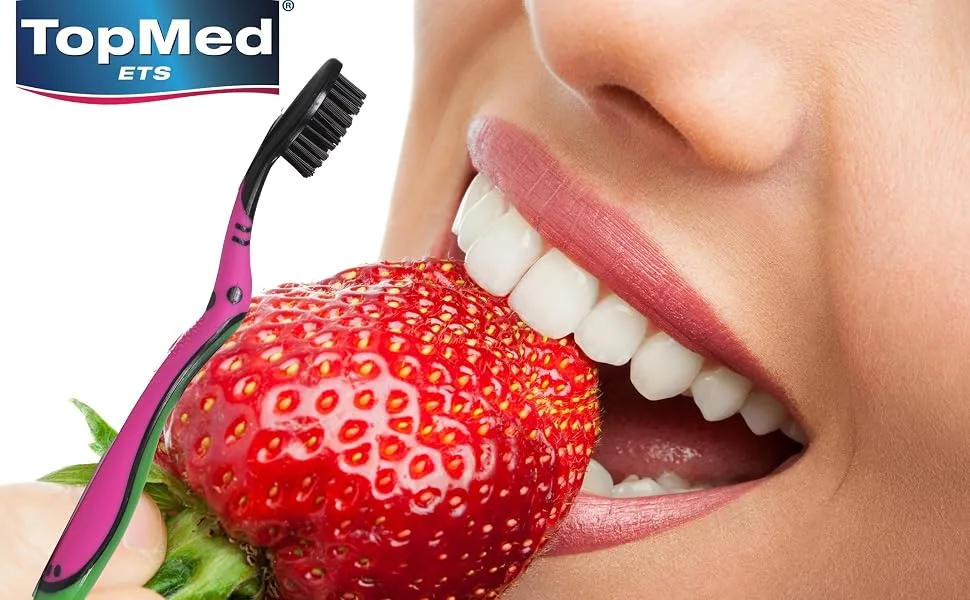TOPMED ETS Smokers Charcoal Toothbrush Extra Hard (Color May Vary) 1 Count 1 Count (Pack of 1) - product information 4