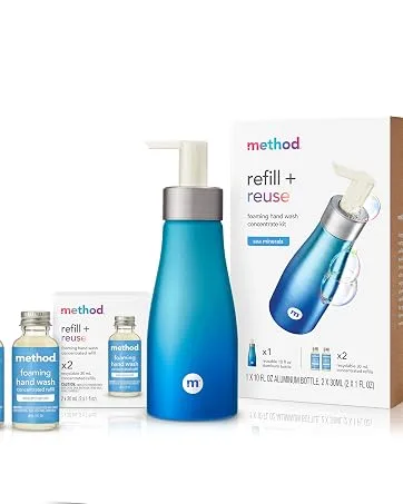 Method Foaming Hand Soap  Refill  Pink Grapefruit  Recyclable Bottle  Biodegradable Formula  28 oz  (Pack of 1) - foaming hand wash kit, foaming hand wash refill