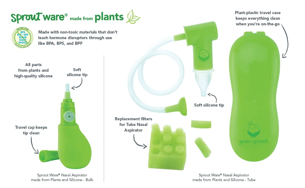 green sprouts green sprouts Ware Nasal Aspirator Made from Plants + Silicone  Green 1 Count (Pack of 1) Bulb - product details