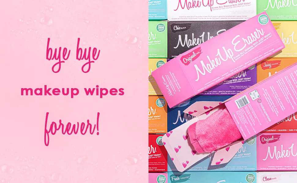 MakeUp Eraser Puff 5pc Set  Reusable and Machine Washable Rounds  Laundry Bag Included 5 Count (Pack of 1) - makeup eraser reusable makeup remover cloth wipe