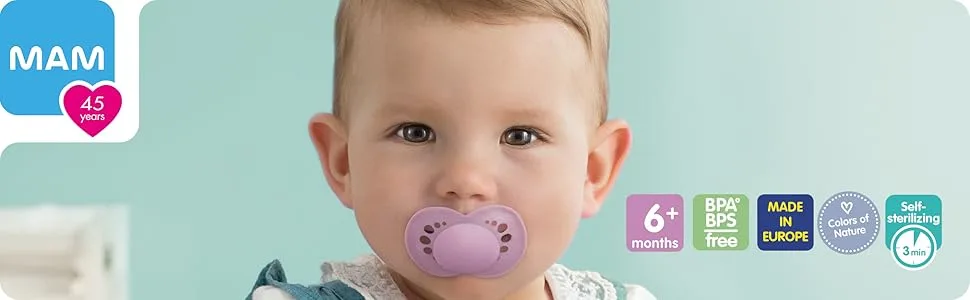 MAM Original Matte Pacifier (1 Sterilizing Pacifier Case)  Pacifiers 6 Plus Months  Unisex Baby Pacifier  Best Pacifiers for Breastfed Babies  Sterilizing Storage Case  6-16 Months (Pack of 2) Unisex 1 2 Count (Pack of 1... - MAM Matte Pacifier