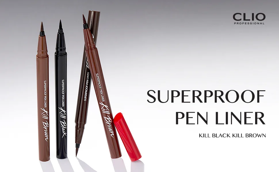CLIO Waterproof Pen Liquid Eye Liner  Precision Tip  Long Lasting  Smudge-Resistant  High-Intensity Color (Black  Pack of 1) Black 1 Count (Pack of 1) - product information 1