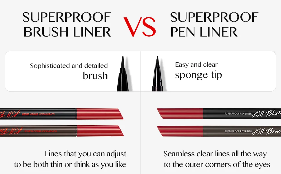 CLIO Waterproof Pen Liquid Eye Liner  Precision Tip  Long Lasting  Smudge-Resistant  High-Intensity Color (Black  Pack of 1) Black 1 Count (Pack of 1) - product information 6