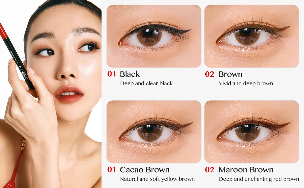 CLIO Waterproof Pen Liquid Eye Liner  Precision Tip  Long Lasting  Smudge-Resistant  High-Intensity Color (Brown  Pack of 1) Brown 1 Count (Pack of 1) - product information 8