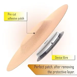Freestyle Libre 2 Sensor Covers Waterproof Adhesive Patches - 20 Pack - for Dexcom G7 - Without Hole and Glue in The Center 20 Count (Pack of 1) - Patches