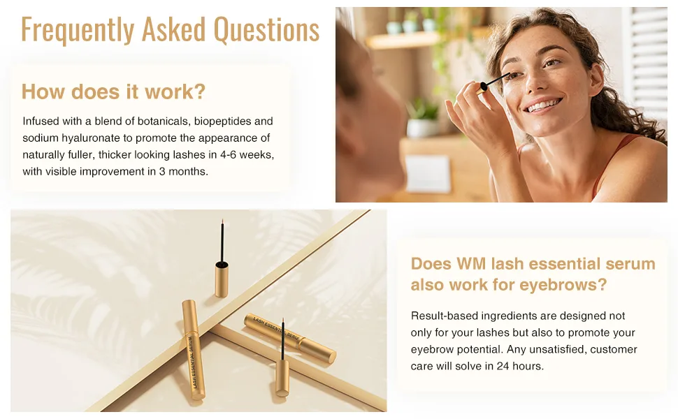 Cosmetics Lash Serum  Thicker & Longer Looking Eyelashes  Lash Essential Serum for Natural Lashes or Lash Extensions & Brows  Vegan & Cruelty-Free (1 Pack)  Package May Vary Pack of 1 - lash serum