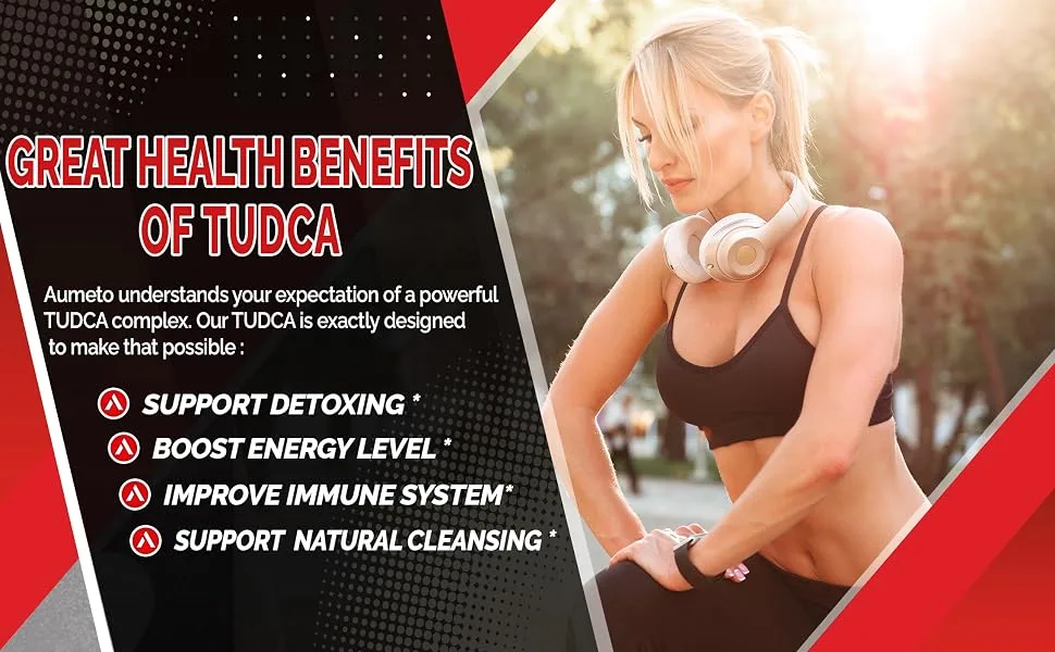 AUMETO TUDCA (Tauroursodeoxycholic Acid) 4260mg with Milk Thistle  Artichoke  Panax Ginseng  Astragalus  L-Arginine - Liver Support  Bile Flow Support  Digestion Support 90 Count (pack of 1) - Aumeto Tudca supplement