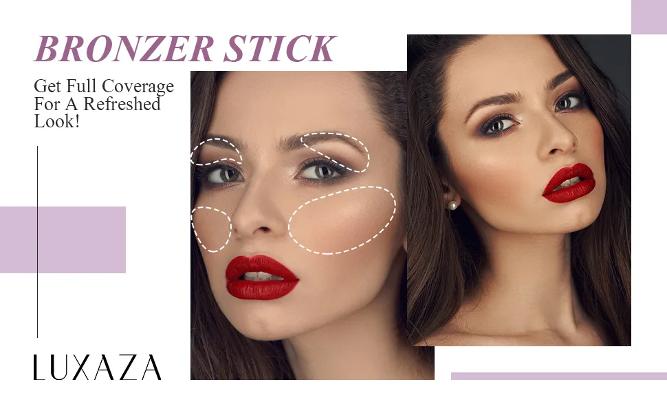 LUXAZA Bronzer Stick Contouring Pen For Face Eyes Lips And Cheeks Smooth Glide On And Long Lasting A06-Bronzer Stick 1Pcs 1 Count (Pack of 1) - product information 11