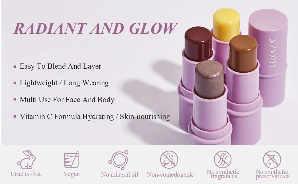LUXAZA Bronzer Stick Contouring Pen For Face Eyes Lips And Cheeks Smooth Glide On And Long Lasting A06-Bronzer Stick 1Pcs 1 Count (Pack of 1) - product information 8