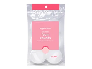 Amazon Basics Cosmetic Foam Rounds  12 Count  Pack of 1 12 Count (Pack of 1) - Amazon basics cosmetic rounds, foam rounds, latex free