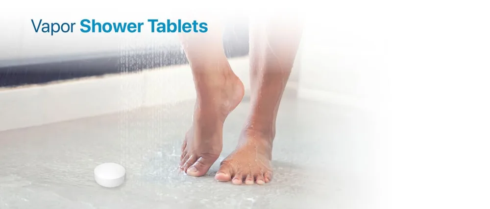 New Vapor Shower Tablets (10 Tabs) Pure Eucalyptus & Camphor 10 Count (Pack of 1) - vapor shower tablets aromatherapy