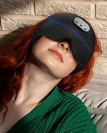 Sleep Mask for Men Women Blocking Light Sleeping  Zero Eye Pressure& Adjustable Eye Covers with Velcro Purple 1 Count (Pack of 1) - bluetooth eye mask