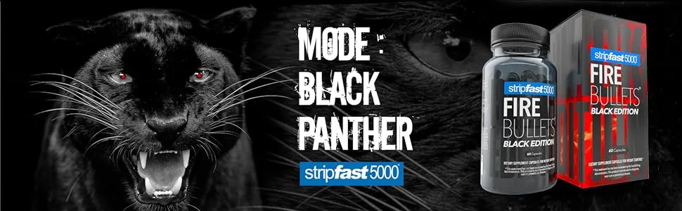 Stripfast5000 Fire Bullets Max Strength Black Edition for Women & Men - Keto Friendly -1 Count (Pack of 1) - weight management supplement