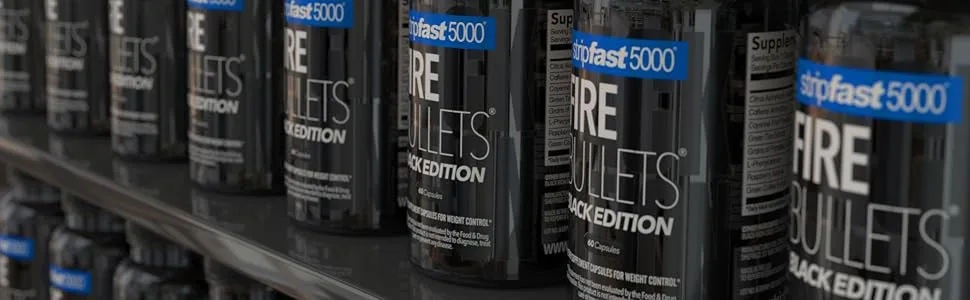 Stripfast5000 Fire Bullets Max Strength Black Edition for Women & Men - Keto Friendly -1 Count (Pack of 1) - weight management supplement