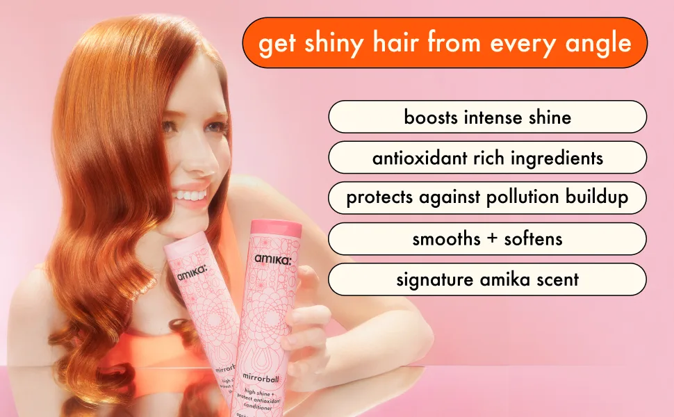 amika Mirrorball High Shine + Protect Antioxidant Conditioner  275ml 9.20 Fl Oz (Pack of 1) - mirrorball benefits