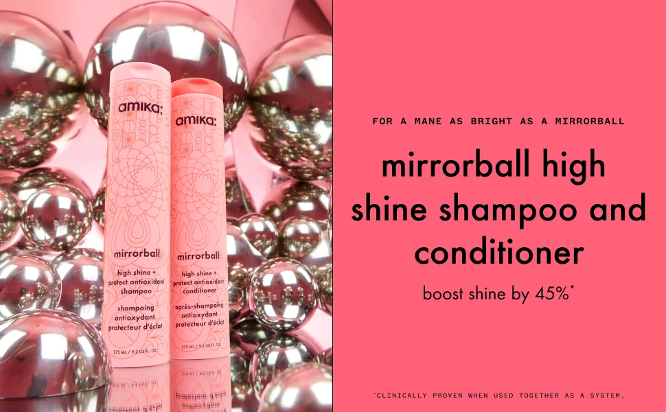 amika Mirrorball High Shine + Protect Antioxidant Conditioner  275ml 9.20 Fl Oz (Pack of 1) - mirrorball intro
