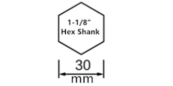 Firecore FS18316 Hex Shank Scraping Chisel  1-1/8 Chisel Hex for Electric Demolition Jack Hammer  3 x 16 1 Pack - Scraping Chisel Bit