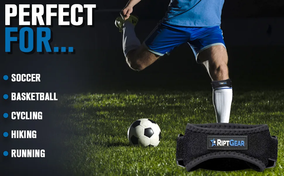 RiptGear Patella Tendon Support Strap - Adjustable Patella Knee Strap - Patellar Stabilizing Knee Compression Strap for Knee Pain - Tendon Strap for Jumpers Knee  Running and Sports Black (1 Pack) - adjustable jumpers pads balance dynamic deportivas chiropractic defender flexible relaxer tactical