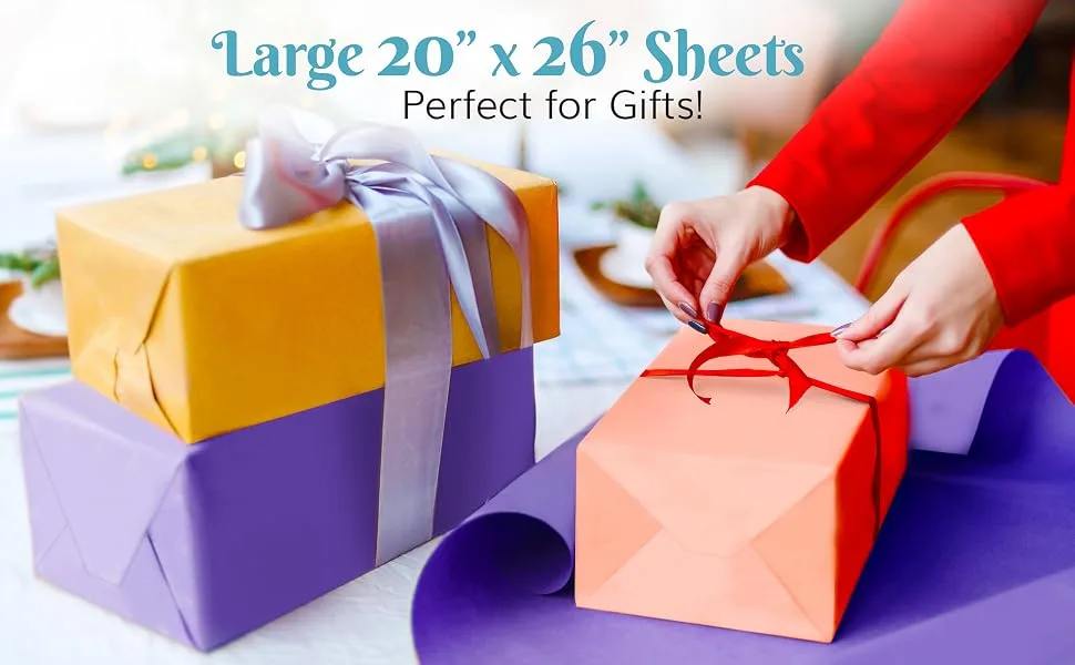 Craft Craze 100 Sheets (20 x 26) 25 Assorted Colors Premium Quality Tissue Paper for Gift Wrapping  Arts & Crafts  Packing and Decorations (1-Pack) 1 1 Pack - Colored tissue paper for gift bags and gift wrapping, 100 sheets, arts and crafts