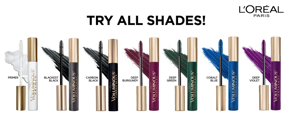 L'Oreal Paris Makeup Voluminous Original Washable Bold Eye Mascara  Deep Green  0.27 Fl Oz Washable Deep Green 1 Pack - volumizing mascara, lengthening mascara, waterproof mascara, loreal paris voluminous mascara