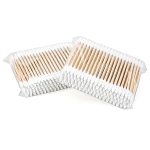 Hedume 2500 Pieces Wooden Cotton Swabs  Double Pointed Cotton Buds (25 Packs  100 Pieces 1 Pack) - product information 3