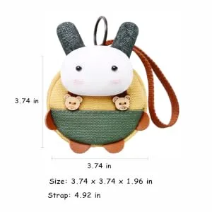 LANEYLI Pacifier Case for Diaper Bag Canvas Pacifier Pouch Zipper Pacifier Pocket  Hold 4 Pacifiers  Rabbit 1 Pack  1st Mothers Day Gift for New Mom RabbitYellow - pacifier pocket