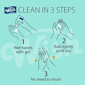 Wish Hand Sanitizer 3.38oz Tube (1 Pack) - hand santitzer, clean hands, kill germs