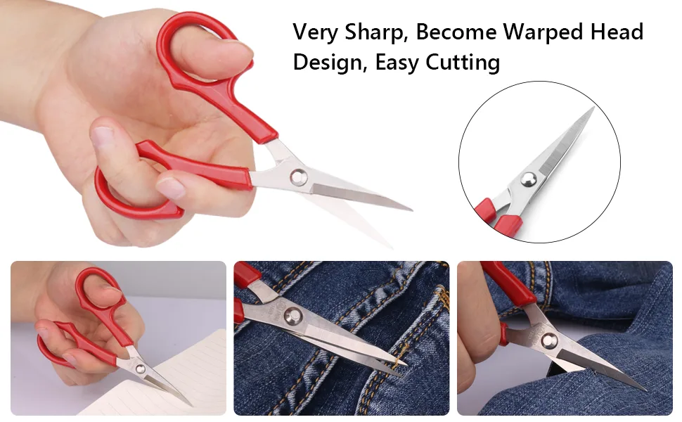 Sewing Seam Ripper Tool High Quality Stitch Remover and Thread Cutter with 2Big+2Small Seam Rippers 1 Pack Thread Snips 1Pack 5 Scissor Red - scissor use
